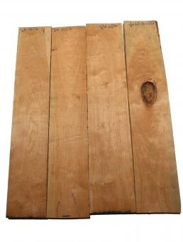 4x Kirschbaum Holz Brett Kirschholz 76x14,5-16cm x 27-29mm 