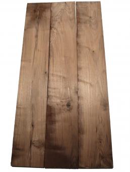 3x Nussbaumholz Walnussholz Brett 102x17cm x 24mm W1 