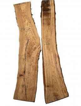 2x Olivenholz Brett Olivenbaum 101x14-21cm x 24-27mm 