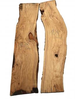 Olivenholz Brett Olivenbaum Baumscheibe 108x23-28cm x 26-27mm 
