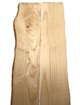 2x Eschenholz Brett Esche Holz Bohle 85x19-24cm x 22mm 