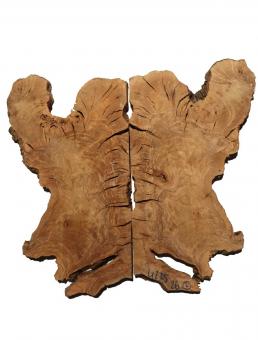 2x Oliven Wurzelholz Maserholz Epoxid Holz 42x25cm x 26mm 