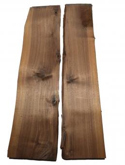 2x Nussbaumholz Walnussholz Nussholz 96x18-25cm x 44-46mm 