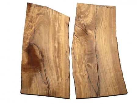 2x Olivenholz Brett Olivenbaum Holz 78x35-40cm x 27mm 