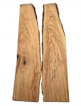 2x Olivenholz Brett Olivenbaum Holz 89x14-21cm x 26-27mm 