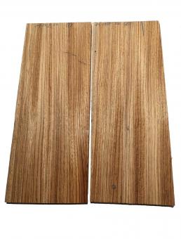 2x Zebrano Holz Brett Zebrawood rustikal 71x27-28cm x 22mm 