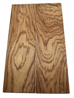 2x Zebrano Holz Brett Zebrawood rustikal 81x25cm x 22mm 