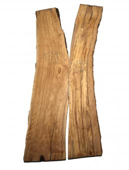 Olivenholz Brett Olivenbaum Baumscheibe 131x23-28cm x 26-27mm 