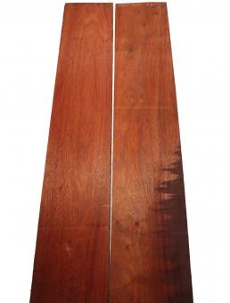 2x Padouk Holz Brett Paduk 105x19,5-20,5cm x 22mm f. Kleinteile 