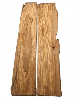 2x Olivenholz Brett Olivenbaum Holz 72x10-17cm x 27mm 