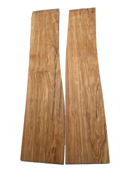 2x Olivenholz Brett Olivenbaum 77x14-18cm x 27mm 