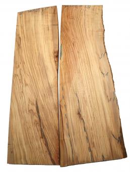 2x Olivenholz Brett Olivenbaum Holz 77x22-28cm x 27mm 