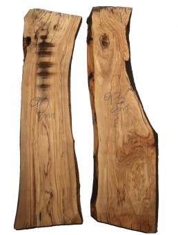 Olivenholz Brett Olivenbaum Baumscheibe 90x21-27cm x 27mm 