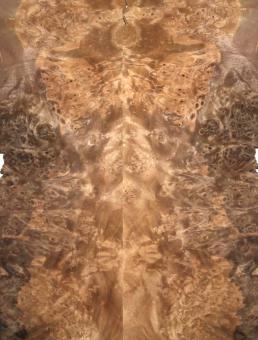 Nussbaum Wurzelholz Furnier Maser A 36x14-16cm 24 Blätter 