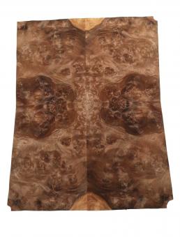 Nussbaum Wurzelholz Furnier Maser B 27x19-21cm 22 Blätter 