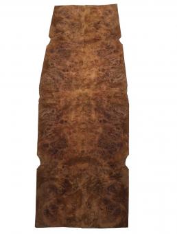 Nussbaum Wurzelholz Furnier Maser A 50x16-19cm 4 Blätter 
