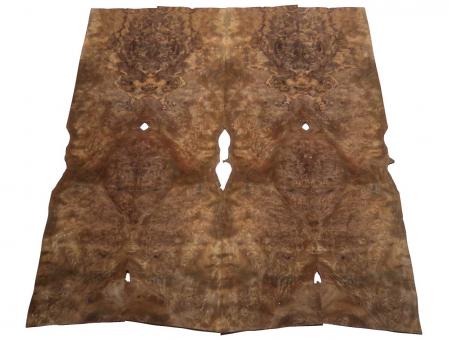 Nussbaum Wurzelholz Furnier Maser 2A 86x19-21cm 8 Blätter 