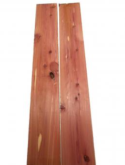 2x Aromatische Rotzeder Zeder Holz 117x17,5cm x 24mm 