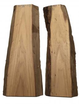 2x Walnussholz Nussbaumholz Nussholz 74x19-26cm x 31mm 