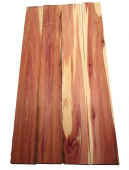 4x Aromatische Florida Zeder Holz 115x14-15cm x 24mm S1 