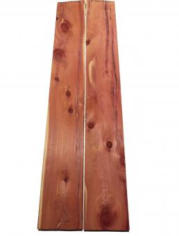 2x Aromatische Rotzeder Zeder Holz 111x15,5cm x 24mm 