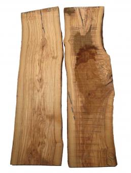2x Olivenholz Brett Olivenbaum Epoxid Holz 79x21-23cm x 24-27mm 