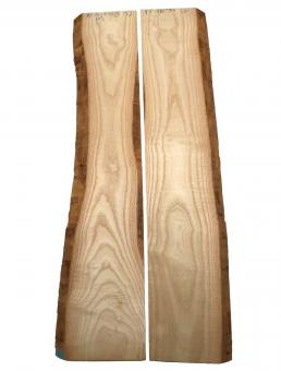 2x Eschenholz Brett Esche Holz 91x17-20cm x 22mm 