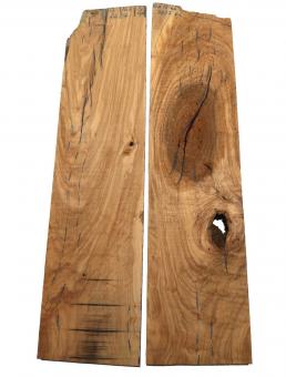 2x Olivenholz Epoxid Holz Brett Olivenbaum 65x13-16,5cm x 26-27mm 