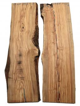 2x Olivenholz Brett Olivenbaum Holz 57x16-18cm x 24-25mm 