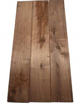 3x Nussbaumholz Walnussholz Brett 102x17,5cm x 22-24mm T3 