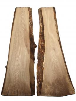 2x Walnussholz Nussbaumholz wormy 100x21-37cm x 28mm 