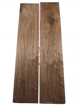 2x Nussbaum Riegel Holz Tonholz curly 67x14cm x 24mm 