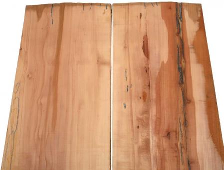 2x Birnbaum Holz Epoxid Birnenholz 84x27-28cm x 25mm 