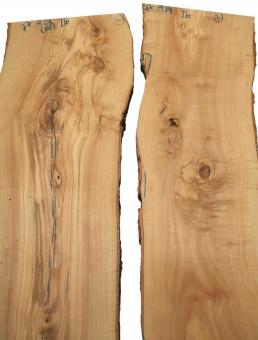 2x Olivenholz Brett Olivenbaum 77x19-24cm x 26mm 