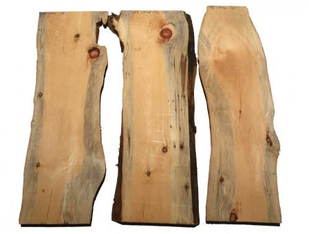 3x Zirben Holz Zirbelkiefer Arve Zirbenholz 86x17-40cm x 30mm 