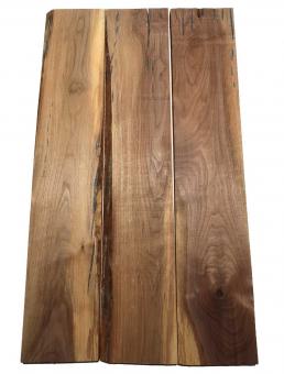 3x Nussbaumholz Walnussholz Bretter 76x14,5cm x 24mm 