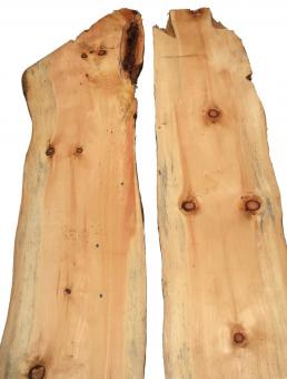 2x Zirben Holz Zirbelkiefer Arve Zirbenholz 130x11-29cm x 31mm 