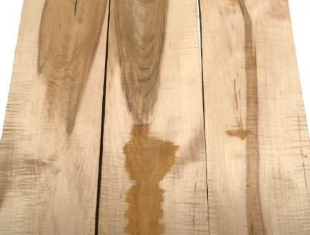 3x Ahornholz Riegel Ahorn Maple Holz 102x15cm x 23mm S3 Curly 