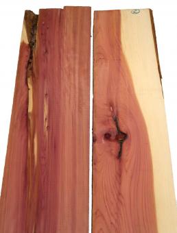 2x Aromatische Rotzeder Zeder Holz 126x16-18cm x 49mm 