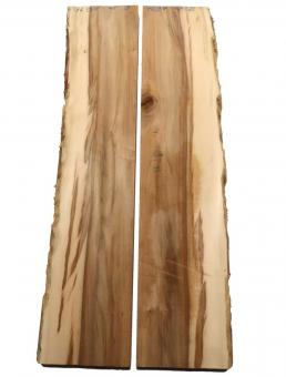 2x Satin Nussbaum Holz Amberbaum 76x17-18cm x 48mm 