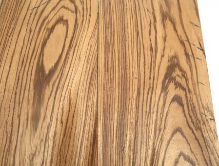 2x Zebrano Holz Brett Zebrawood rustikal 75x27cm x 22mm 