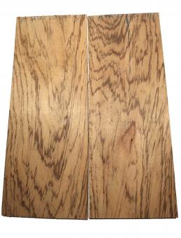2x Zebrano Holz Brett für Kleinteile rustikal 71x26,5cm x 22mm 