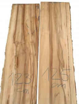 Satin Nussbaum Holz Amberbaum Bohle 123x18-20cm x 48mm 