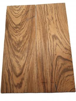 2x Zebrano Holz Brett Zebrawood rustikal 76x27cm x 22mm 