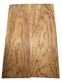 2x Zebrano Holz Brett Zebrawood rustikal 80x26,5cm x 22mm 