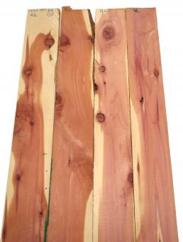 4x Aromatische Florida Zeder Holz 110x10-11cm x 24mm R2 