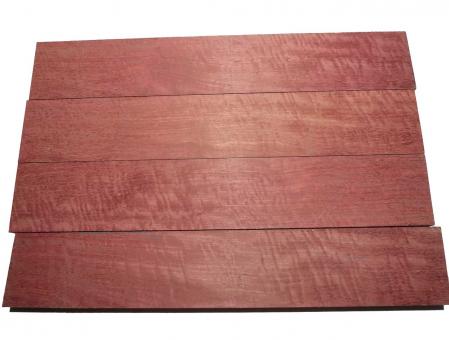 Amarant Riegel Holz Purpleheart Curly 84x14,5cm x 48mm 