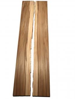 2x Satin Nussbaum Holz Amberbaum 138x16-21cm x 22-24mm 