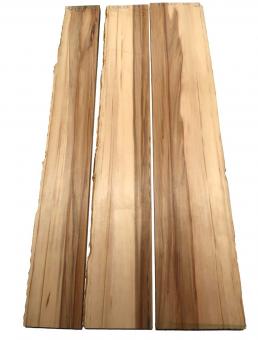 3x Satin Nussbaum Holz Amberbaum 92x11-20cm x 24mm 