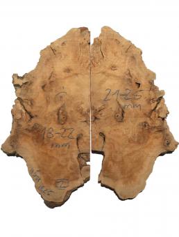 2x Oliven Wurzelholz f Kleinteile Epoxid Holz 45x21cm x 18-25mm 